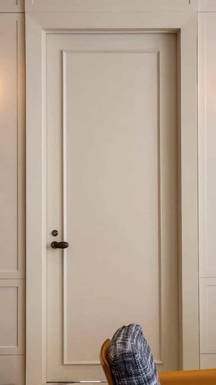 Reference image: flat-panel painted door with applied moulding