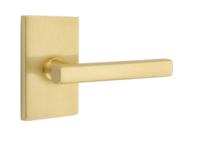 Reference image: brass lever on a rectangular rose